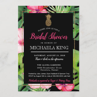 Invitación a duchas nupciales de piña tropical, Lu