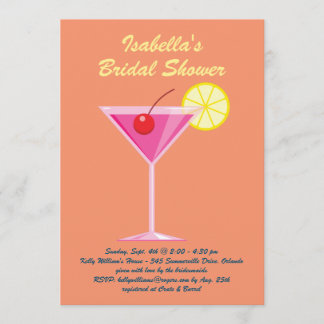 Invitación a duchas nupciales de verano Naranja