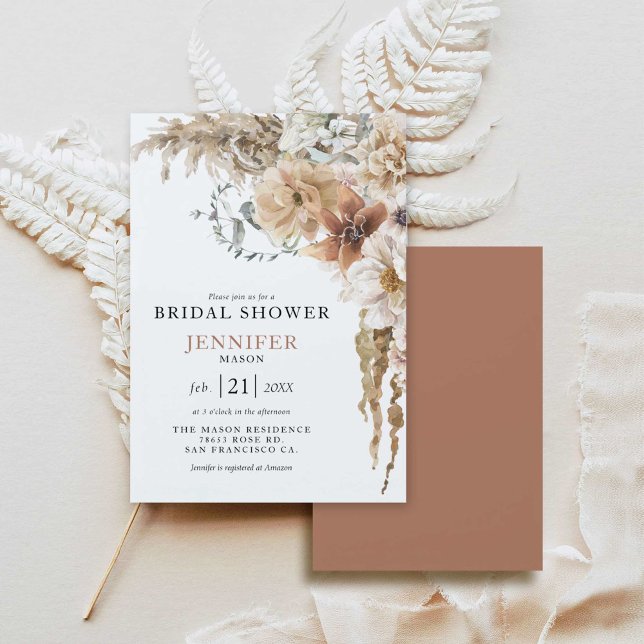 Invitación a duchas nupciales rusticas de Boho Pam (Subido por el creador)