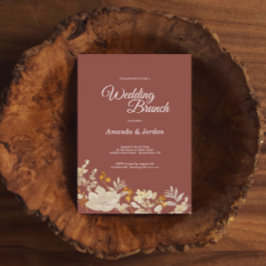 Invitación a Dusty Rosa Autumn Boho Boda Brunch