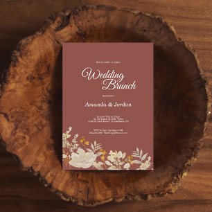 Invitación a Dusty Rosa Autumn Boho Boda Brunch