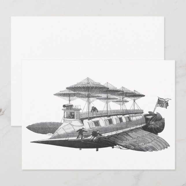 Invitación a eclipse de barco de ciencia ficción d (Anverso / Reverso)