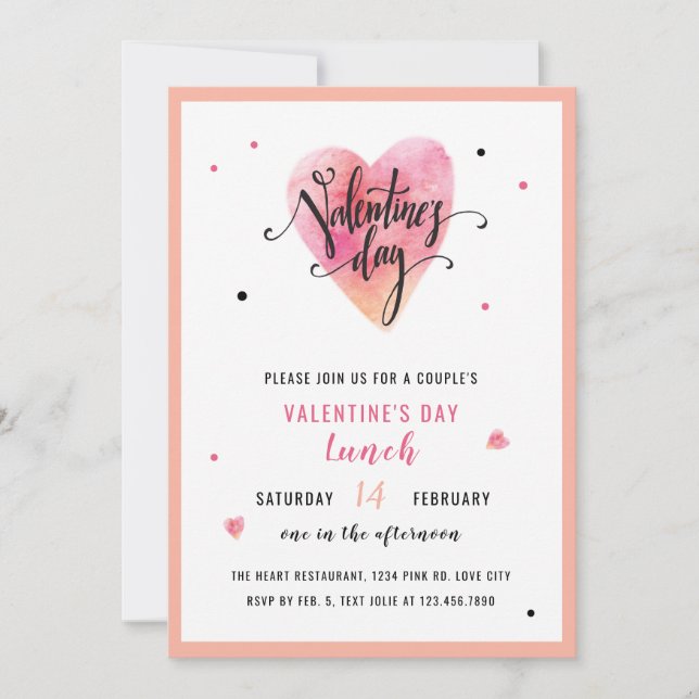 Invitación a El día de San Valentín cardiaco (Anverso)