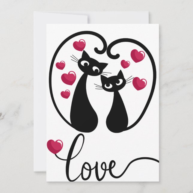 Invitación a El día de San Valentín de pareja de g (Anverso)