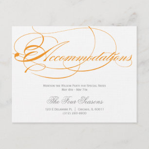 Invitación a Elegantes Alojamiento - Naranja