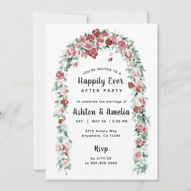 Invitación a Elopement - Muy feliz nunca después d (Anverso)