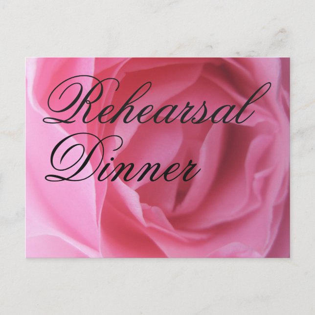 Invitación a ensayo Boda de Petales de rosa suave (Anverso)