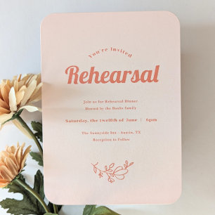 Invitación a ensayo de Boda de sólo paz