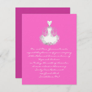 Invitación a ensayo de Boda de vestir con traje de