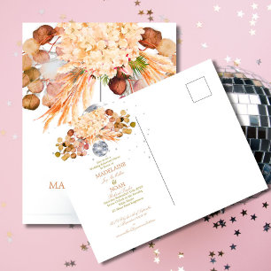 Invitación a ensayo de Boda Floral Disco Ball
