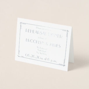 Invitación a ensayo de Bodas de plata real Art Dec