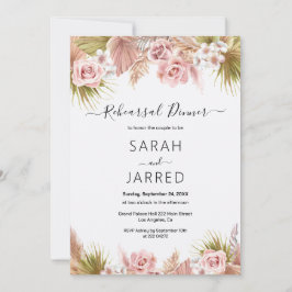 Invitación a ensayo de Borde Floral Boho