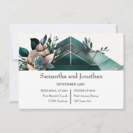 Invitación a ensayo de diseño geométrico verde mod