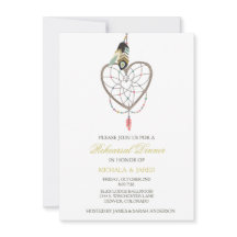 Invitación a ensayo de Dreamcatcher Feather Boda