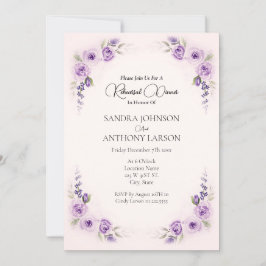 Invitación a ensayo de lavanda y Boda de Rubor