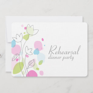 Invitación a ensayo de pétalos de flores de confet