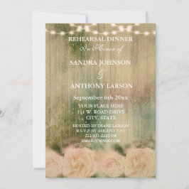 Invitación a ensayo de Rosa Rústico Boda