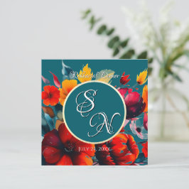 Invitación a ensayo verde azulado de los Bodas de 