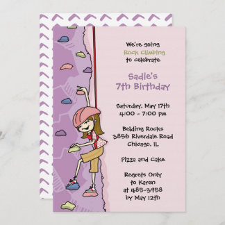 Invitación a escalar rock: pelo brunette Brown