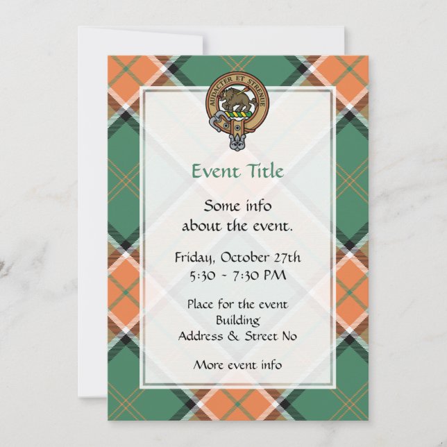 Invitación a Escudo de Clan Pollock (Anverso)
