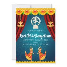 Invitación a espectáculo de Bharatnatyam y Aranget