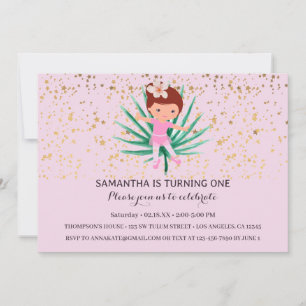 Invitación a espuma tropical de Ballerina