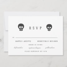 Invitación a esqueletos góticos