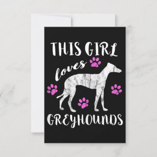 Invitación A esta chica le encantan los galgos perro lebrel i