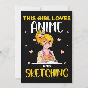 Invitación A Este Chica Le Encanta El Anime Y Esbozar El Esbo