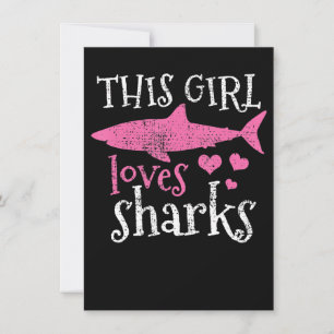Invitación A este Chica le encantan los tiburones - Los regal