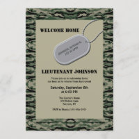 Invitación a etiqueta de perro militar