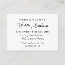 Invitación a evento Boda adicional con guión elega
