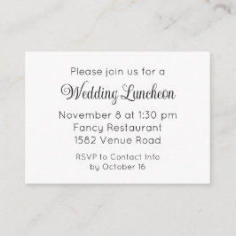 Invitación a evento Boda adicional con guión elega