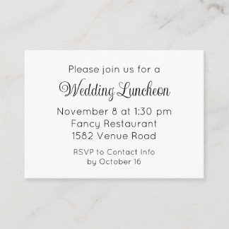 Invitación a evento Boda adicional con guión elega