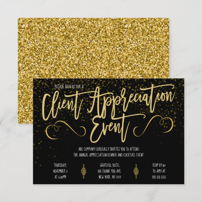 Invitación a evento de apreciación del cliente (Anverso / Reverso)