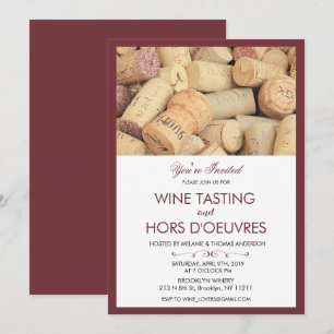 Invitación a evento de cata de vino de corcho