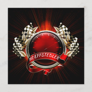 Invitación a evento de coche de Carreras Race