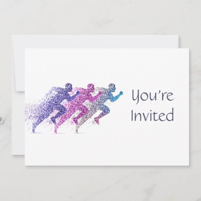 Invitación a evento de competencia de maratón (Anverso)