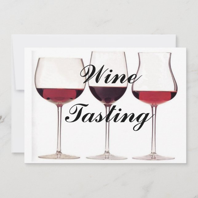 Invitación a evento de degustación de vino (Anverso)