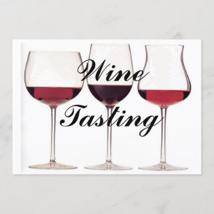 Invitación a evento de degustación de vino