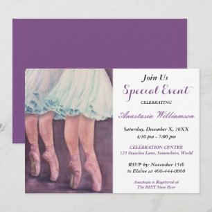INVITACIÓN A EVENTO DE FIESTA DE BAILE DE BALLET