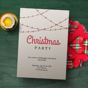 Invitación a evento de Fiesta de navidades   Luces
