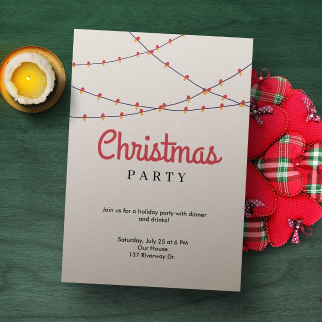 Invitación a evento de Fiesta de navidades | Luces (Subido por el creador)