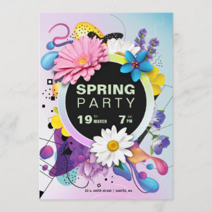 Invitación a evento de Fiesta de primavera o veran