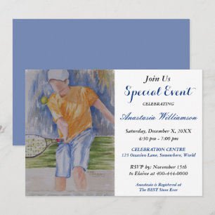 INVITACIÓN A EVENTO DE FIESTA DE TENIS