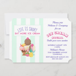 Invitación a evento de Fiesta social Ice Cream