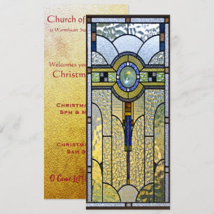 invitación a evento de iglesia arte deco vidrio em