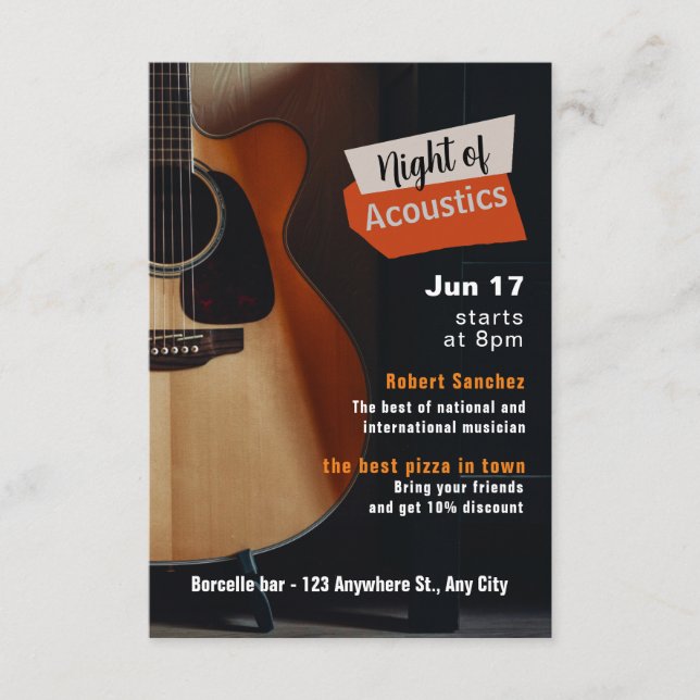 Invitación a evento de Live Show (Anverso)