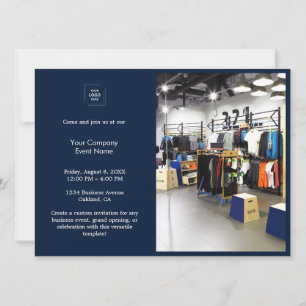 Invitación a evento de logotipo de foto corporativ