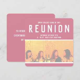 Invitación a evento de mujeres en rosa y amarillo
